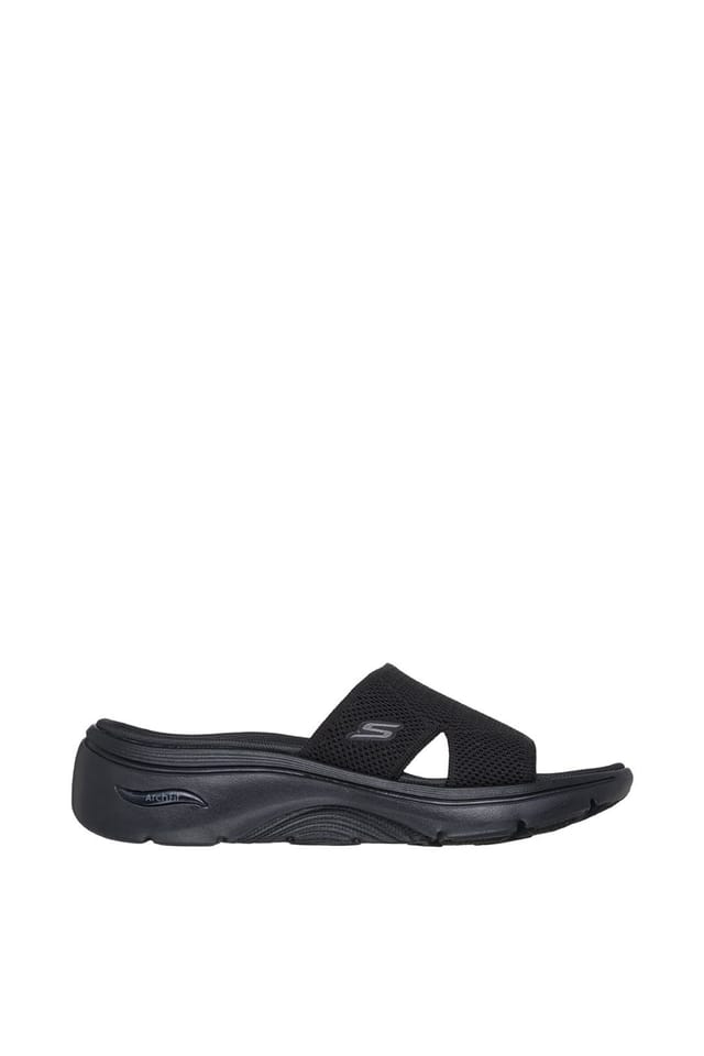 Skechers Skechers Women's GO WALK ARCH FIT 2.0 SANDALQuick-Dry Finished Knit Slide W/ Peekaboo Detail Black - 2