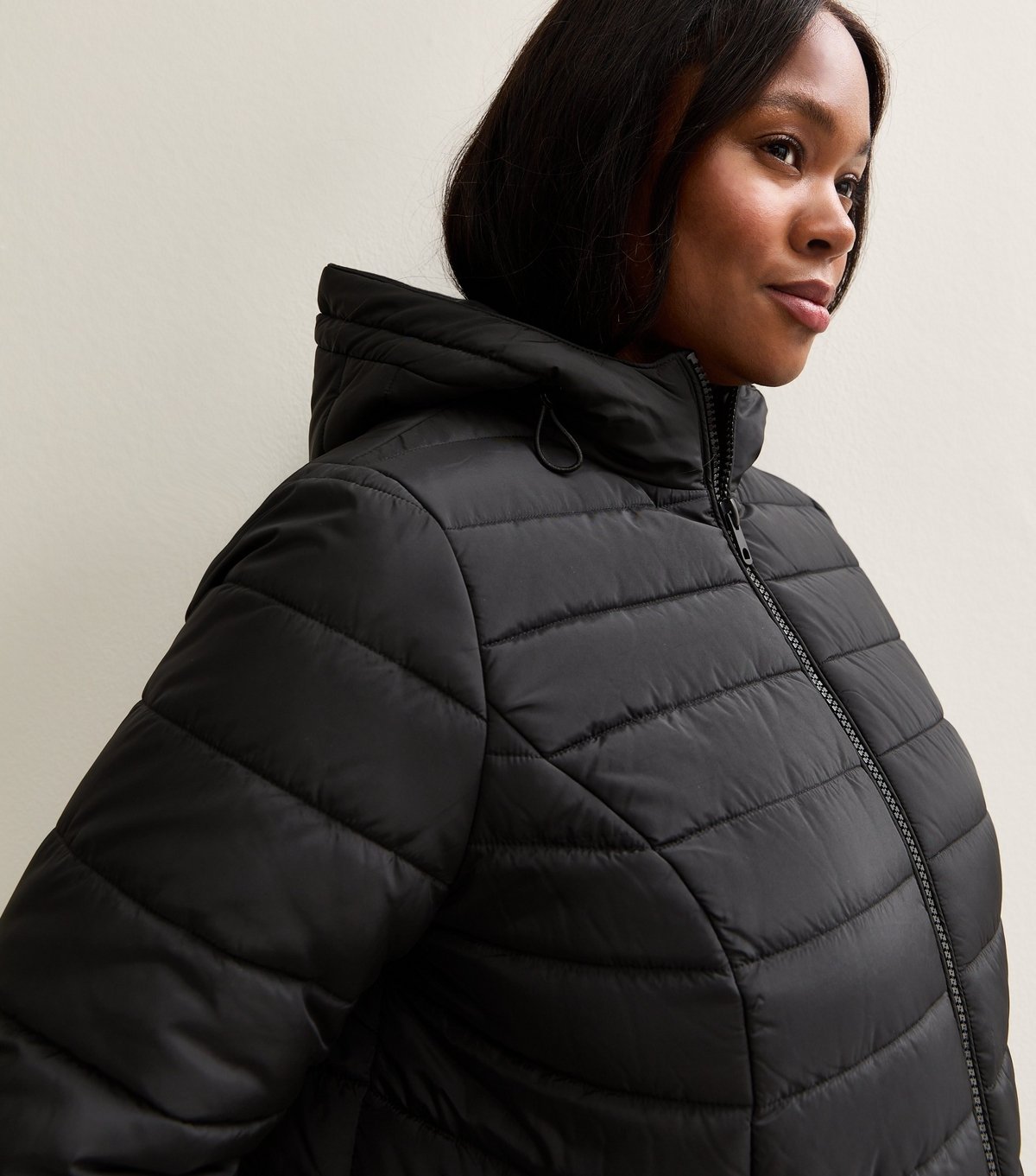 New Look Women's Plus Size Black Padded Longline Puffer Jacket Curves New Look - 2