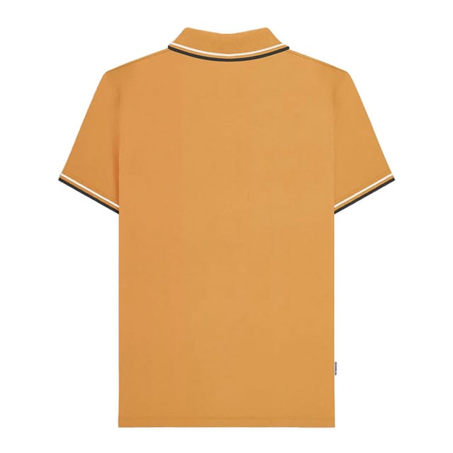 Lambretta Lambretta Men's SS24 Houndstooth Polo Shirt in Mustard - 3
