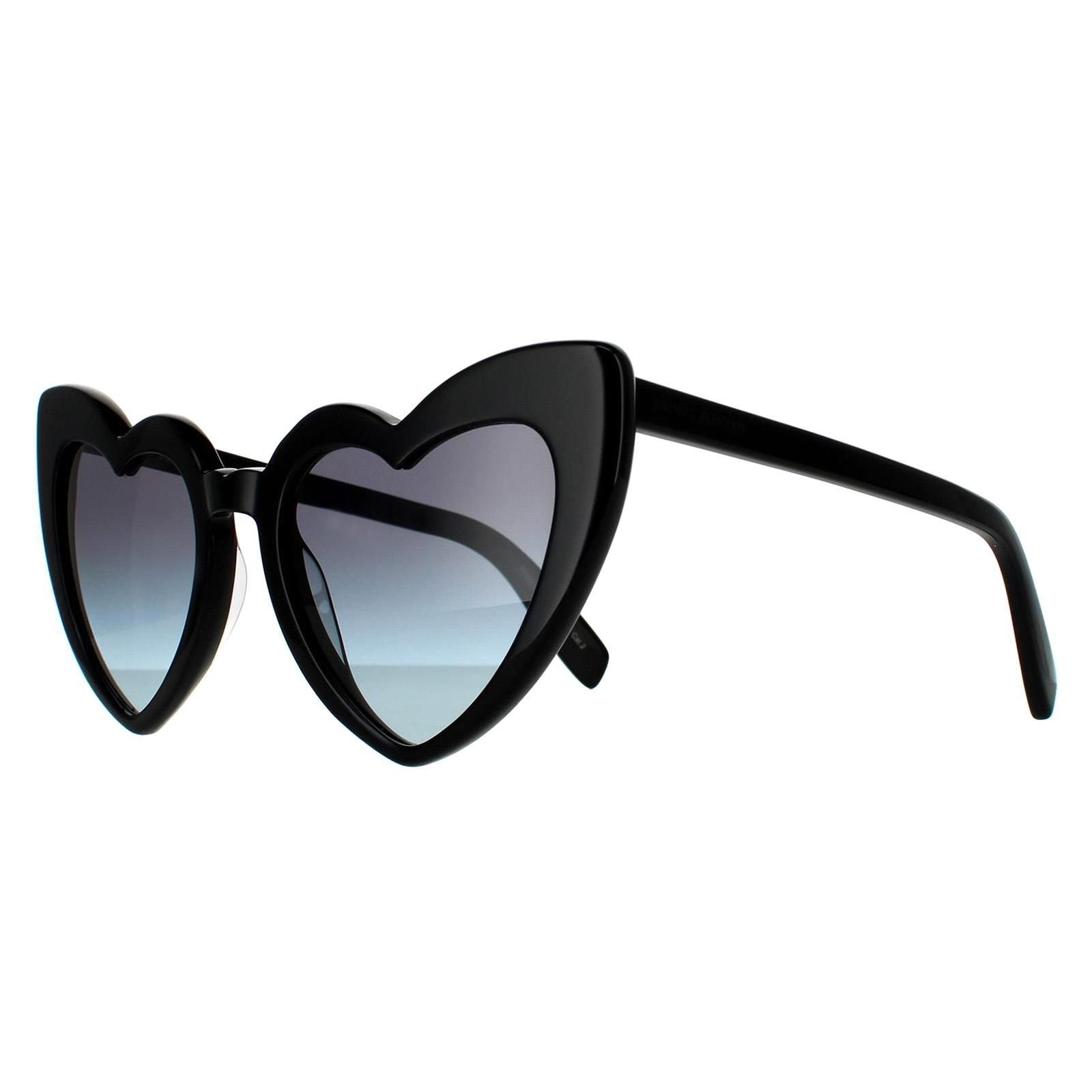Saint Laurent Saint Laurent Women's Cat Eye Black Blue Gradient Sunglasses - 2