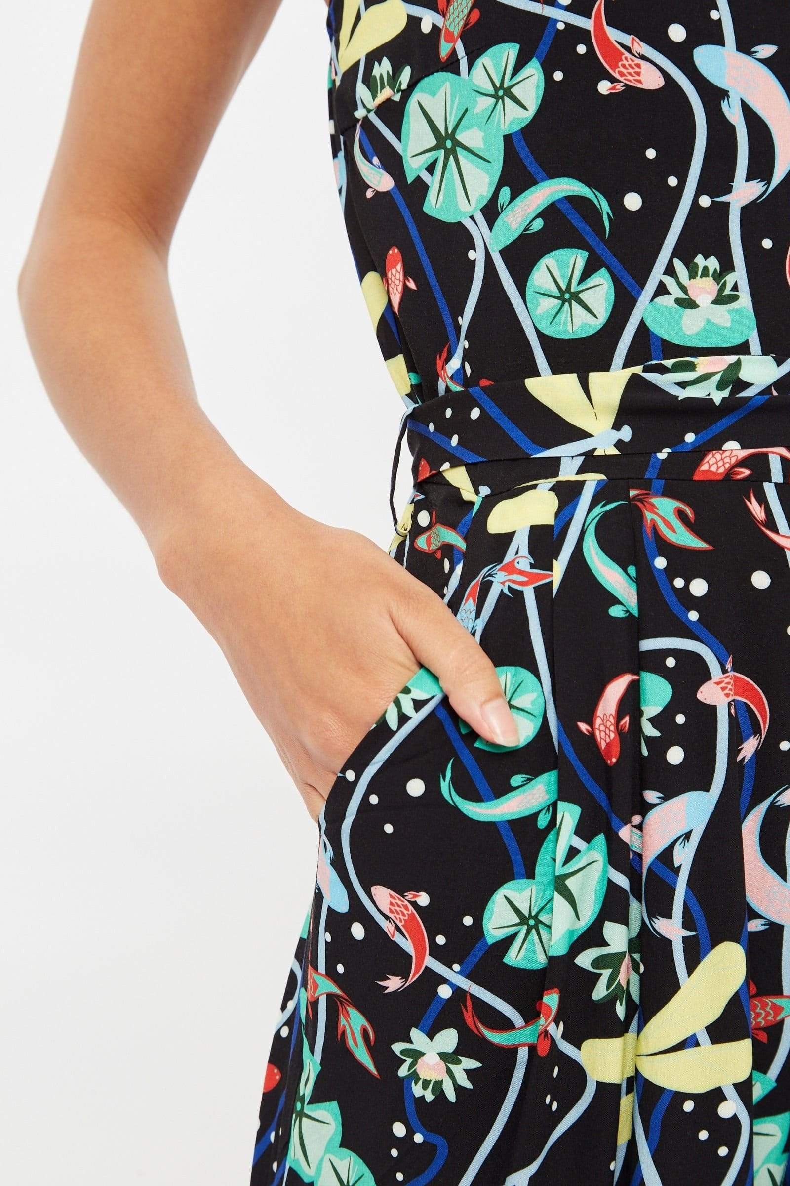 Louche Louche Women's Sikke Pond Print Strappy Jumpsuit - 4