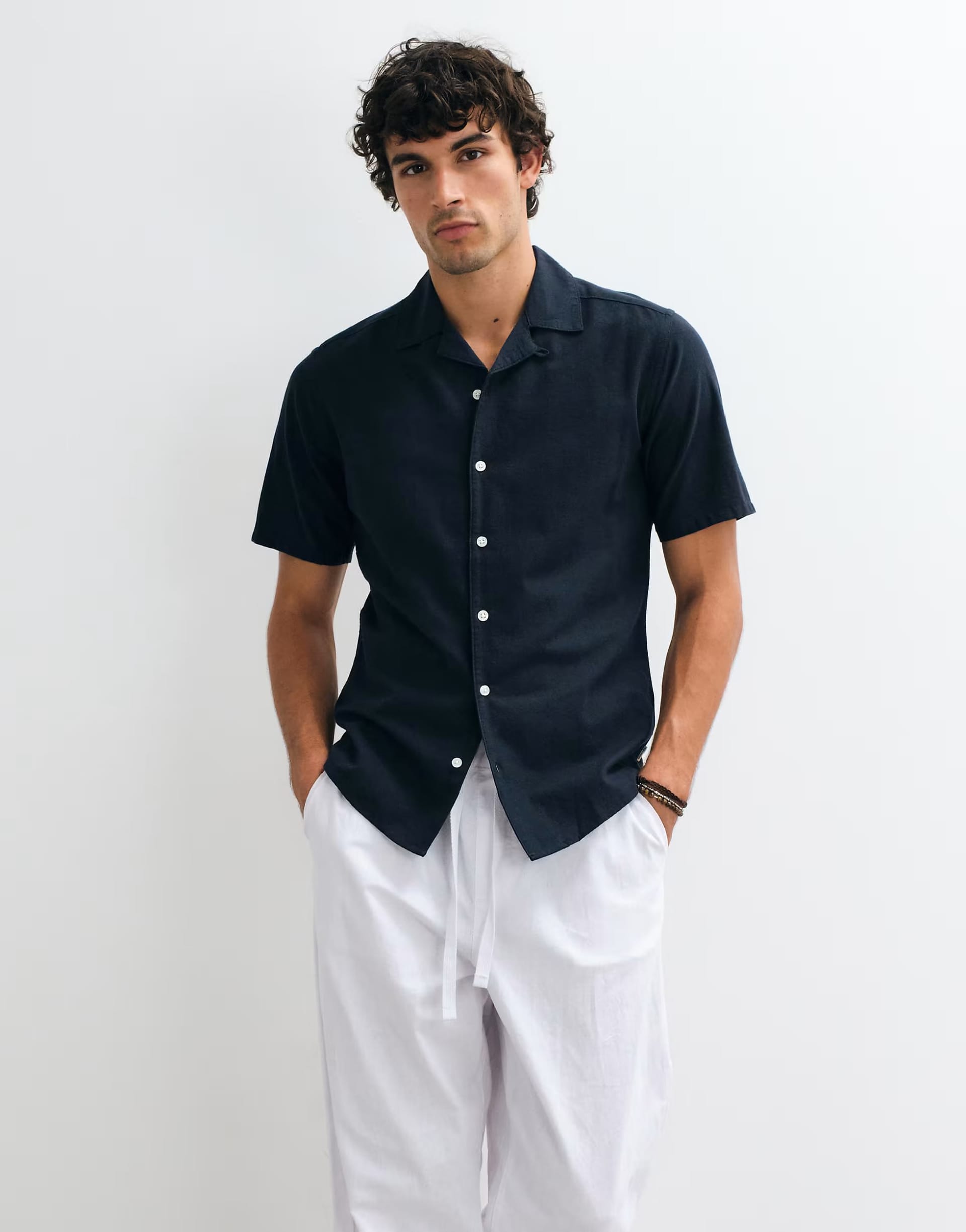 ONLY & SONS short sleeve shirt in navy