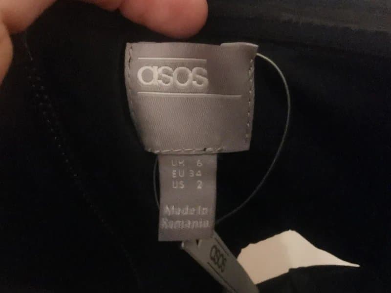 ASOS Navy velvet bandeau top ASOS