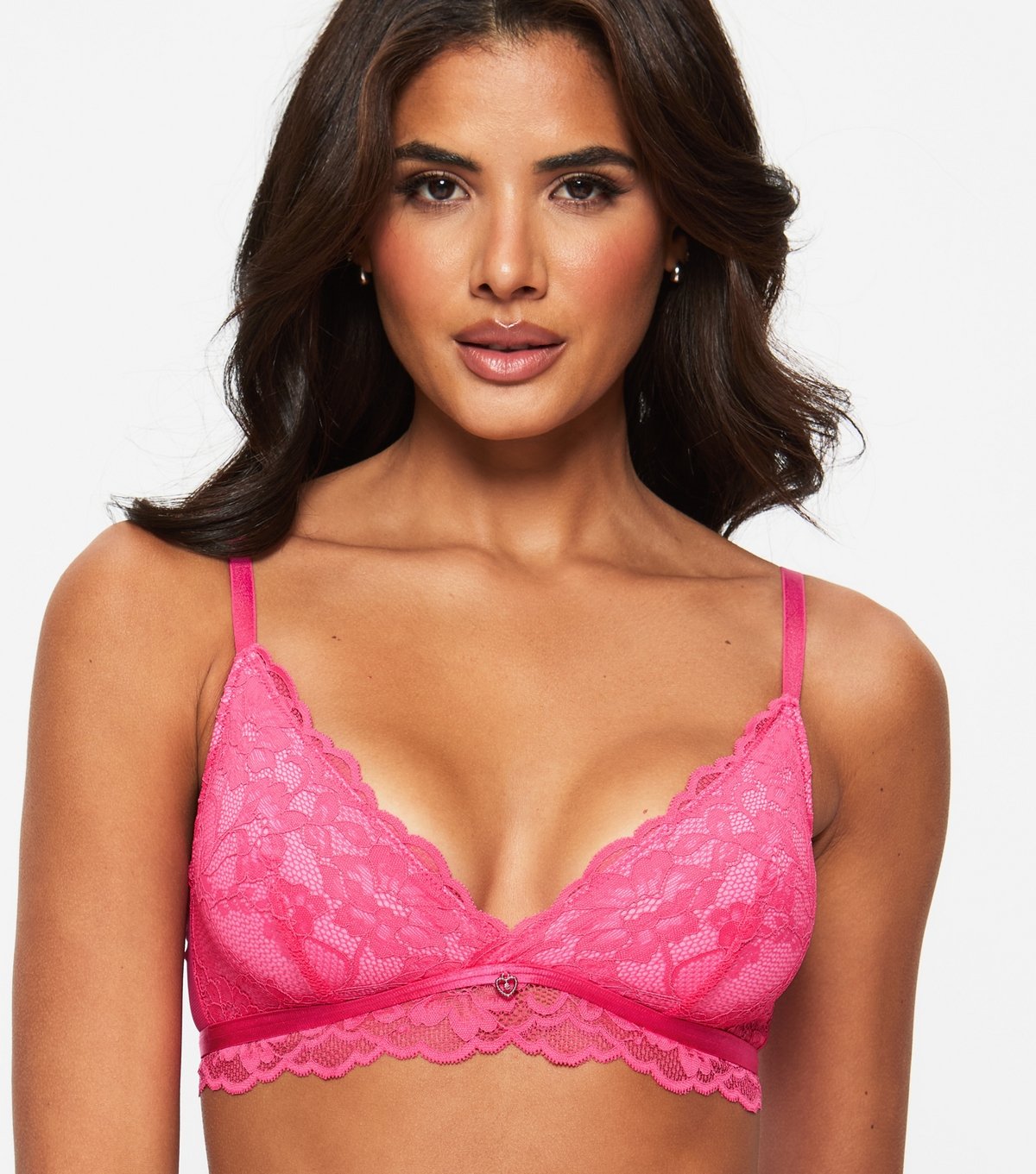 Ann Summers Women's Dark Pink Lace Non Padded Bralette Ann Summers New Look - 2