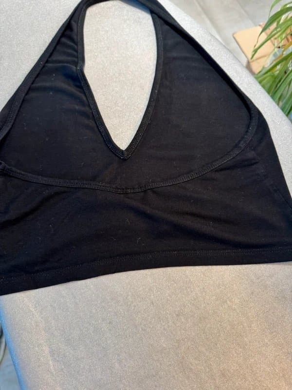 ASOS ASOS black halter neck crop top