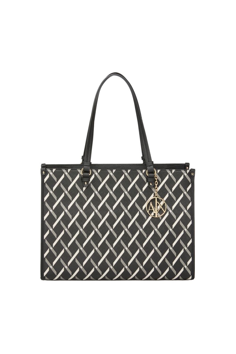 Armani Exchange Armani Exchange Jane All Over Print Tote Bag Black