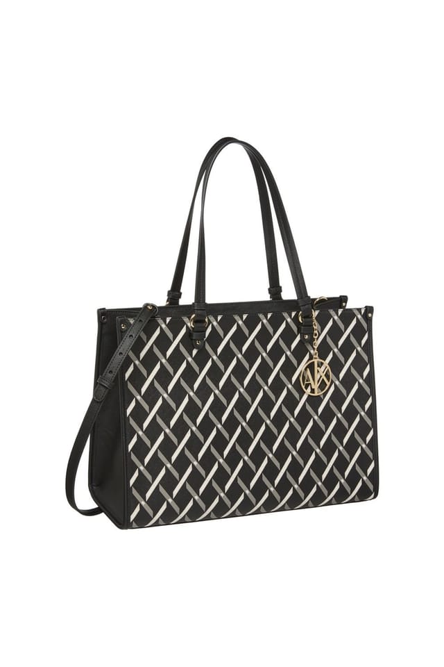 Armani Exchange Armani Exchange Women's Jane All Over Print Tote Bag Black - 2