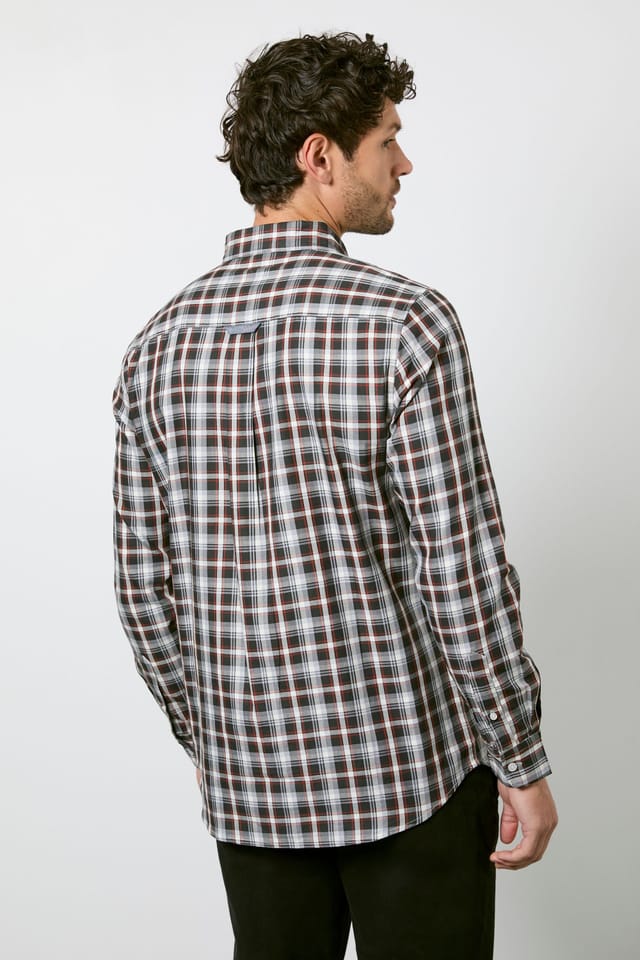 Maine Maine Men's Black Check Long Sleeve Shirt - 3