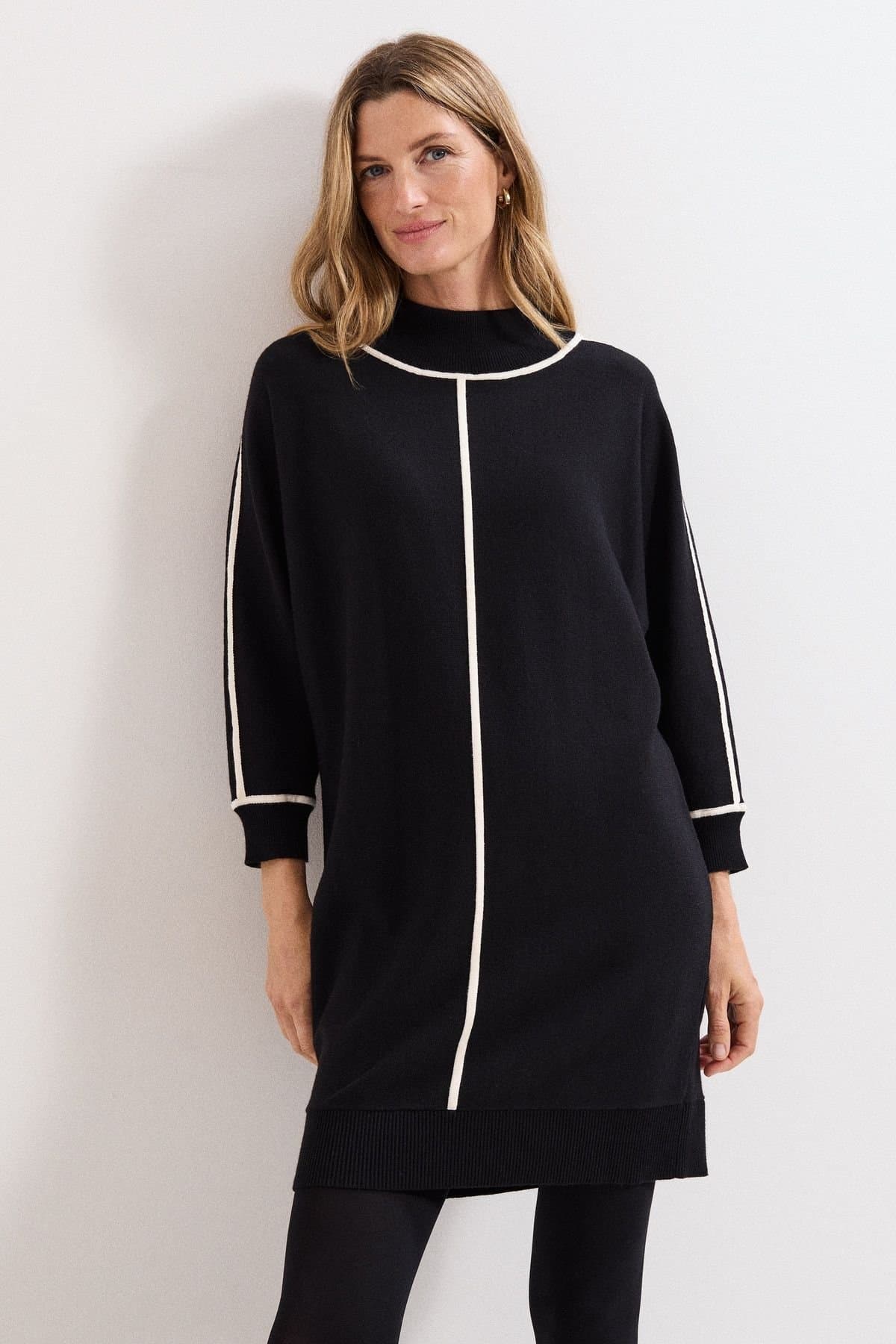 Phase Eight Phase Eight Women's Hallie Tipped Dress in Black