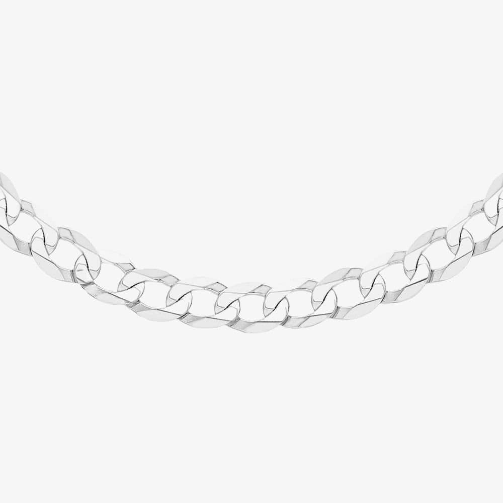 T.H.Baker T.H.Baker Women's Sterling Silver 20 Inch Flat Curb Chain Necklace 8.13.6365