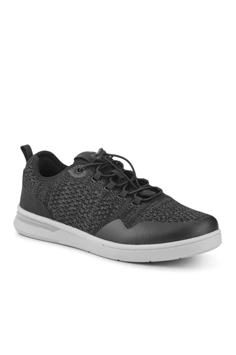 Pavers Pavers Men's Bungee-Laced Memory Foam Shoes in Black