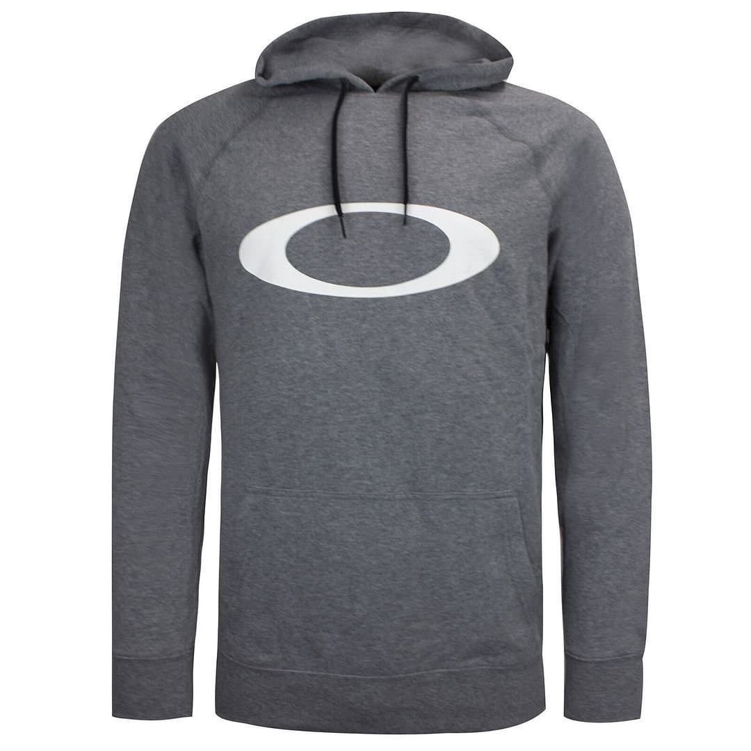 Oakley Oakley Men's Grey Long Sleeve Pullover Graphic Logo Hoodie