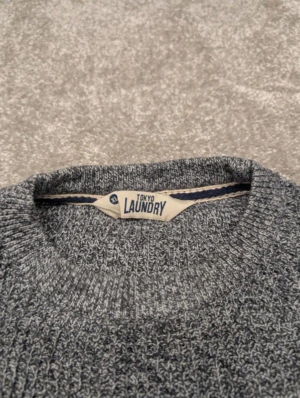 Tokyo Laundry Tokyo Laundry Jumper Mens Size Large Grey Knit Sweater Chunky Casuals - 1