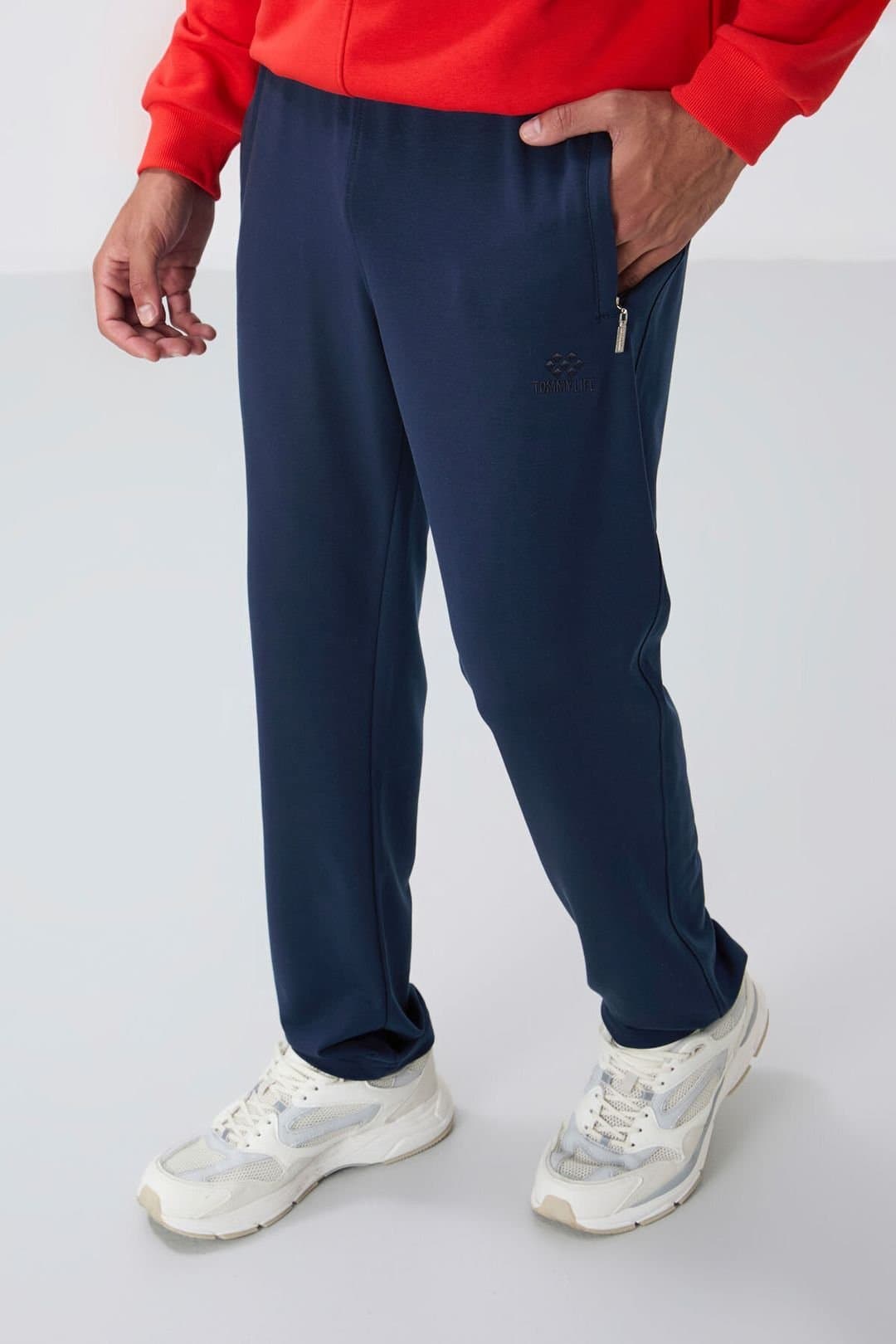 Tommy Life Tommy Life Men's Slim-fit Straight-leg Sweatpants in Navy