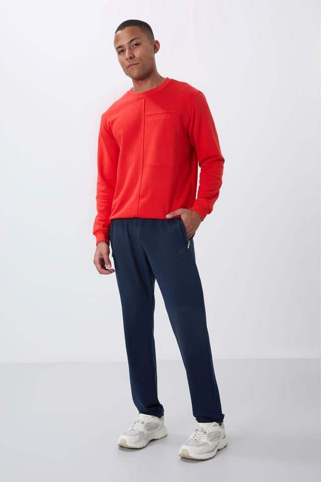 Tommy Life Tommy Life Men's Slim-fit Straight-leg Sweatpants in Navy - 2