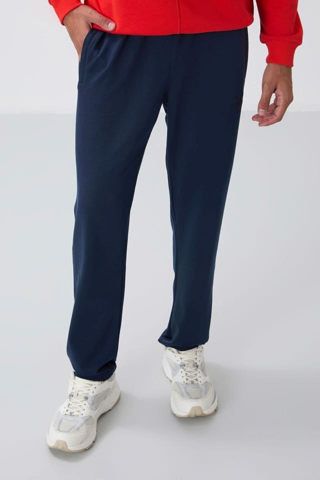 Tommy Life Tommy Life Men's Slim-fit Straight-leg Sweatpants in Navy - 3