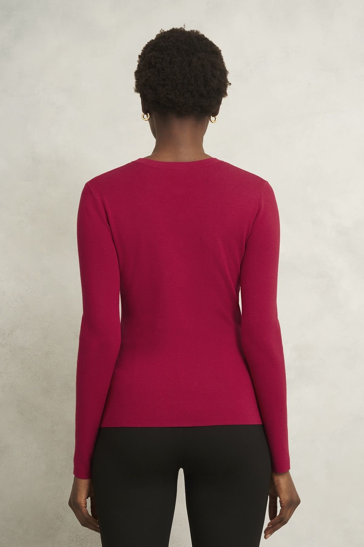 Hobbs London Hobbs London Women's Hayden Jumper in Raspberry - 4