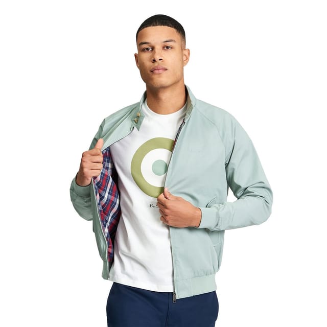 Ben Sherman Ben Sherman Men's Harrington Signature Jacket in Pale Green - 3