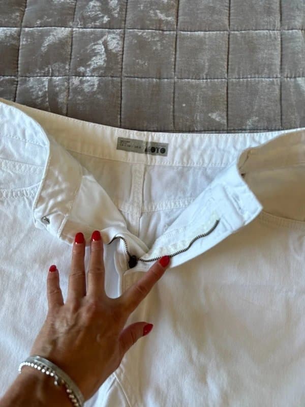 Topshop White Denim Skirt Top Shop size 12