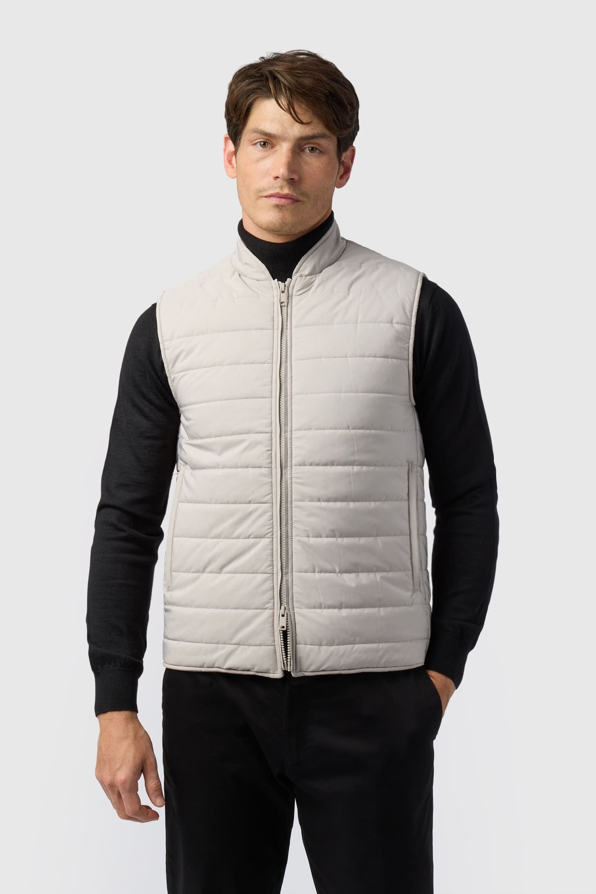 Melka Melka Men's Padded Gilet in Ivory