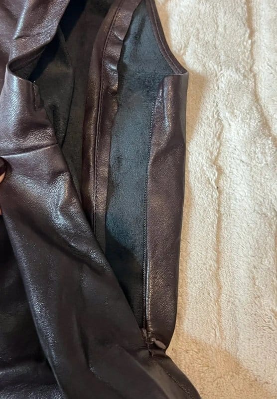 Bershka Brown Faux Leather Waistcoat Top