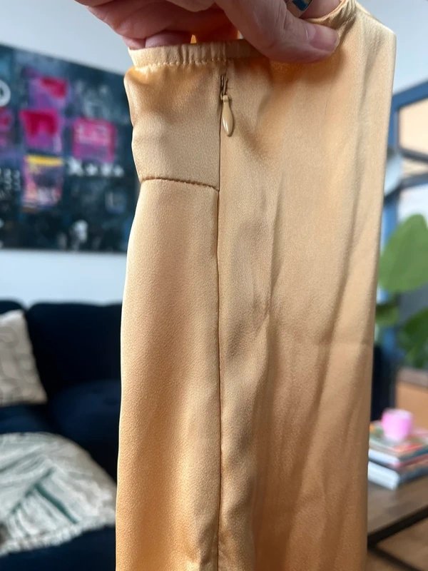 ASOS Butter yellow silk dress - 1