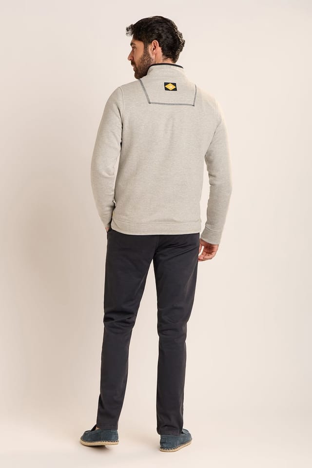 Brakeburn Brakeburn Men's TADNOLL QUARTER ZIP SWEATSHIRT in Grey - 2