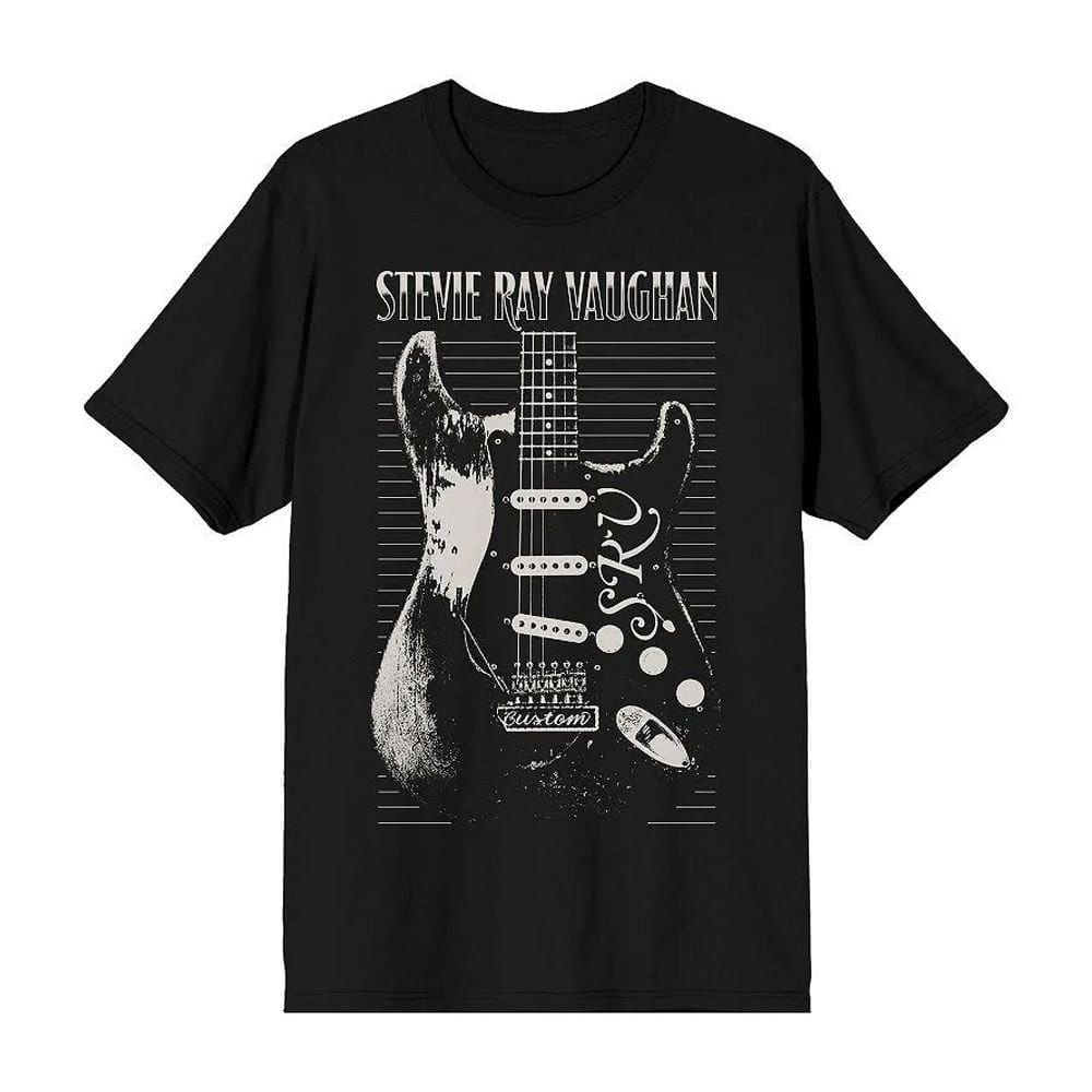 Stevie Ray Vaughan Stevie Ray Vaughan Men's Guitar T-Shirt in Black - 1