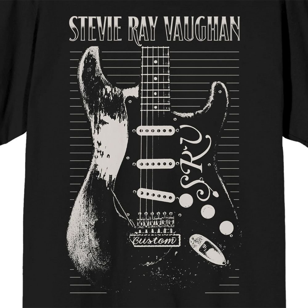 Stevie Ray Vaughan Stevie Ray Vaughan Men's Guitar T-Shirt in Black - 2