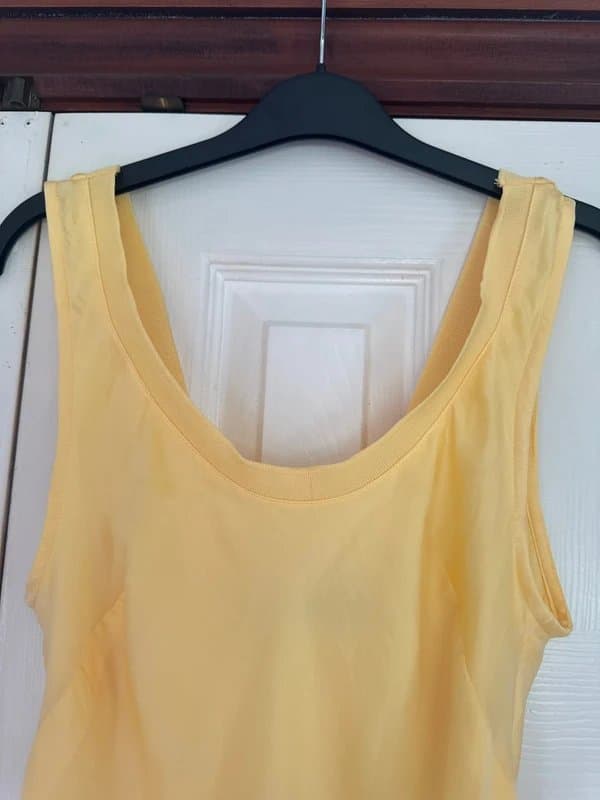 ASOS Design Satin yellow maxi dress