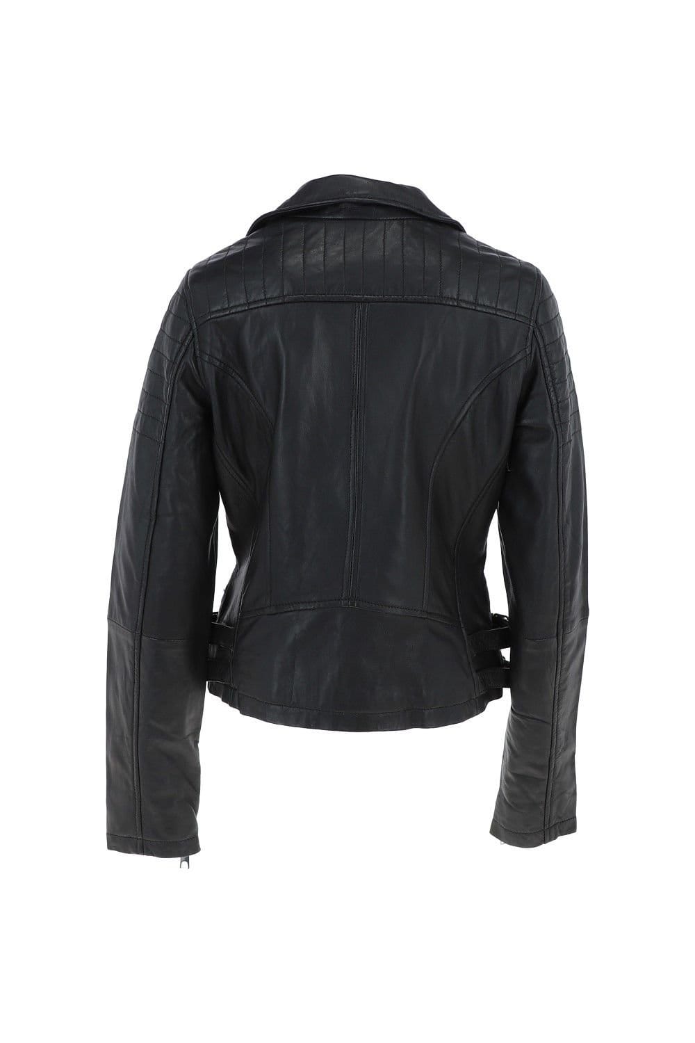 Brampton London Brampton London Women's 'Medusa' Leather Biker Jacket in Black - 4