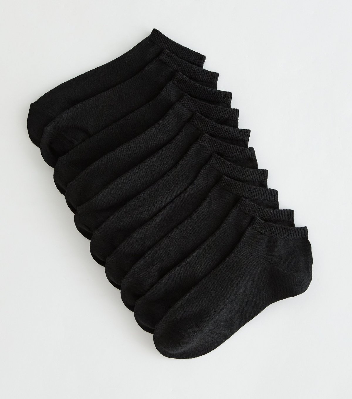 New Look Pack of 10 Black Trainer Socks New Look - 1