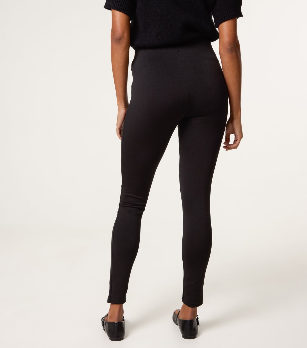 Blue Vanilla Women's Black Button Detail High Waist Trousers Blue Vanilla New Look - 4