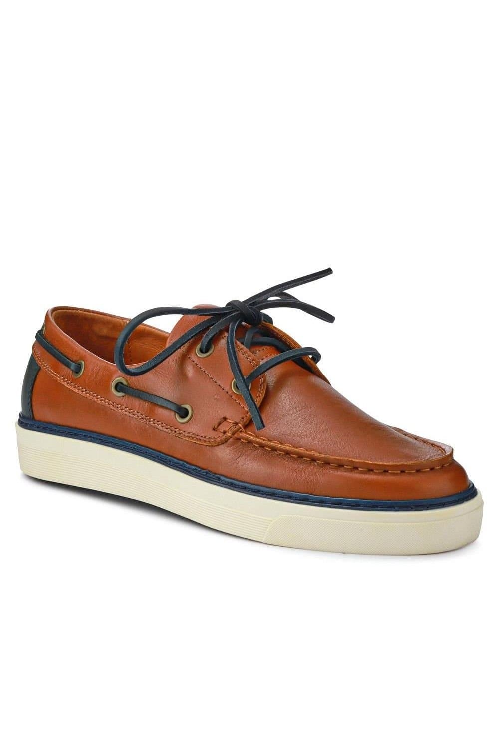 Jones Bootmaker Jones Bootmaker Tan Leather Boat Shoes