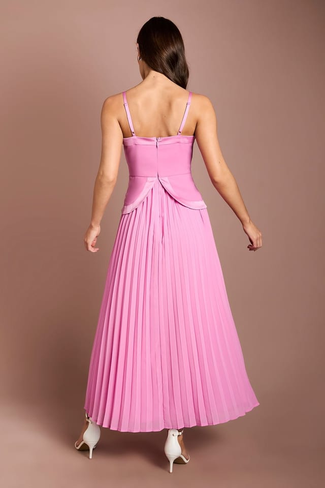 Coast Coast Women's Strappy Crepe Maxi Dress in Pink - 3