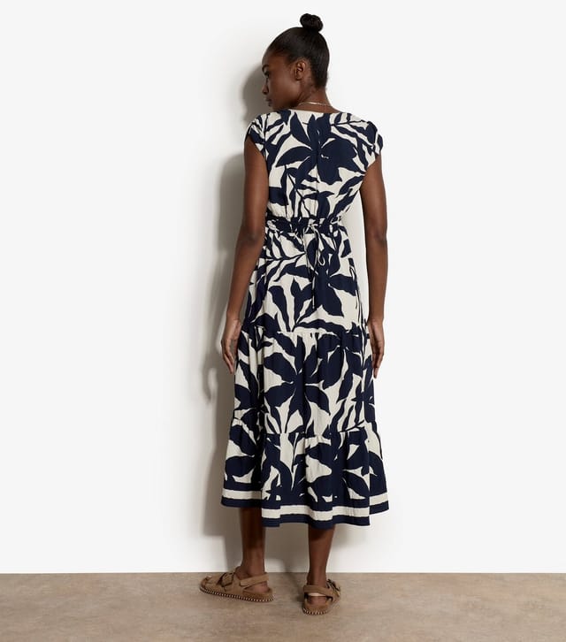 Apricot Women's Blue Floral Silhouette Print Midi Dress Apricot New Look - 3