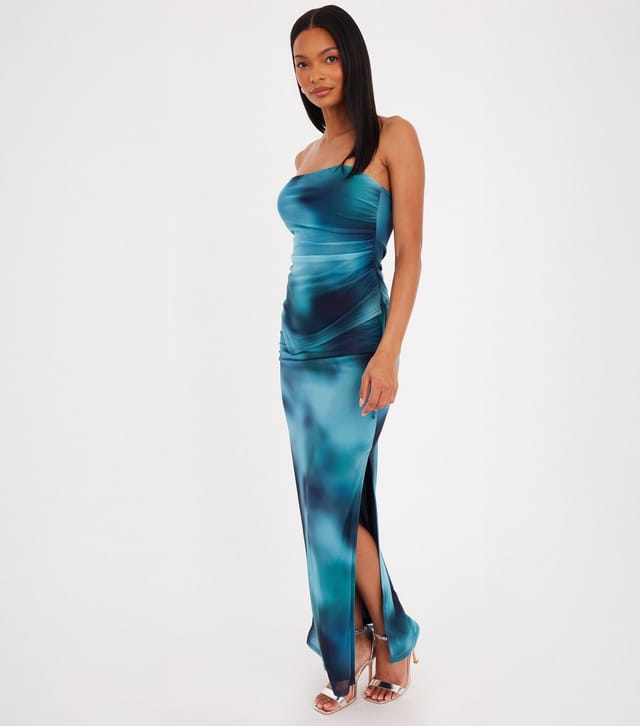 Quiz Women's Teal Asymmetric Bandeau Top Quiz New Look - 2