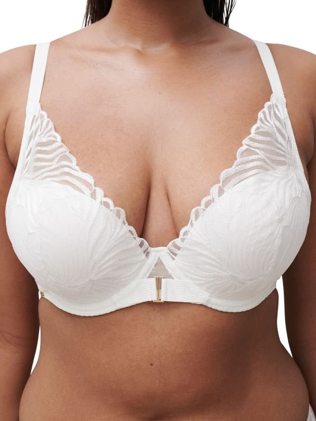 Chantelle Chantelle Women's Legend Plunge T-Shirt Bra in White - 3