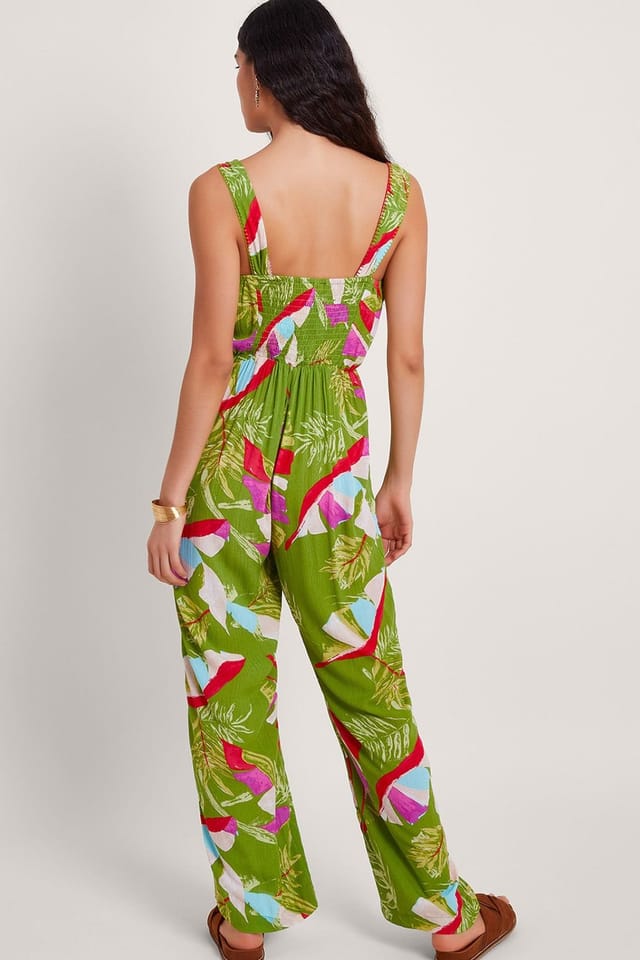 Monsoon Monsoon Women's Amina Floral Jumpsuit Green - 2