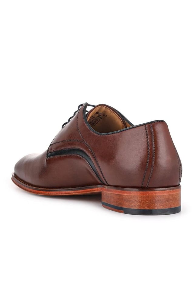Jones Bootmaker Jones Bootmaker Men's Jammer Smart Leather Lace-Up Shoes in Light Brown - 3