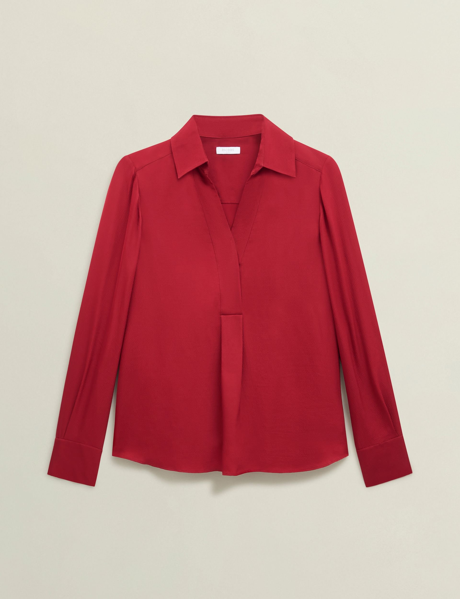 Hobbs London Hobbs London Women's Marie Satin Blouse in Wine - 2