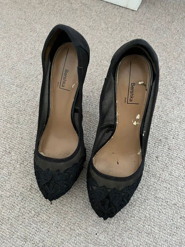 Bershka Black embroidered stilettos