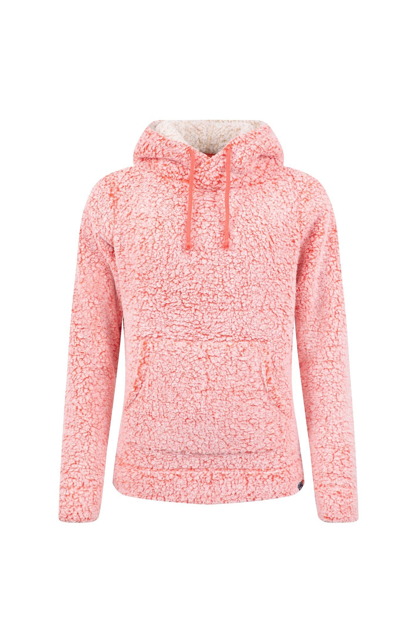 Weird Fish Weird Fish Women's Yara Cosy Fleece Hoodie in Coral - 2