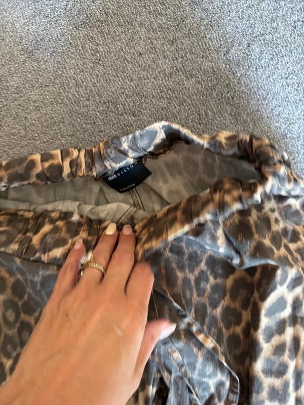 ASOS Leopard Lightweight Trousers Small 8-10