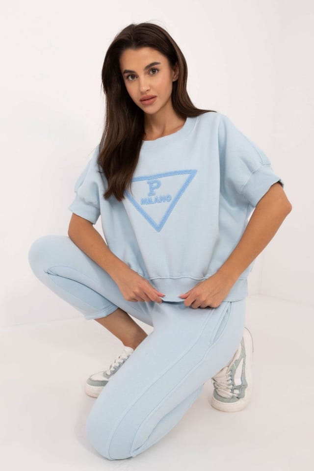 Love Lace Love Lace Women's Insulated Cotton Blend Sweatshirt Set Style 202084 in Blue - 2