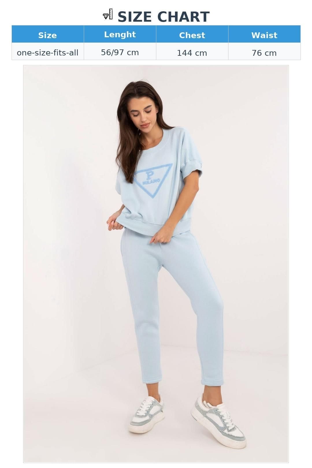 Love Lace Love Lace Women's Insulated Cotton Blend Sweatshirt Set Style 202084 in Blue - 4