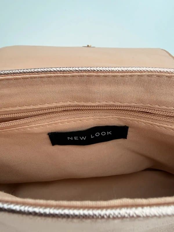 New Look Faux leather Rose Gold chain bag