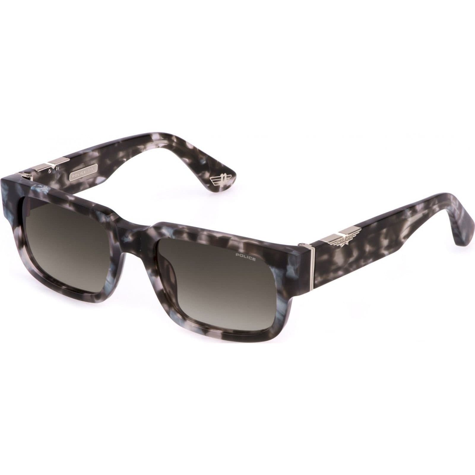 Police Police Men's SPLP24-5407MR Square/Rectangle Sunglasses in Grey