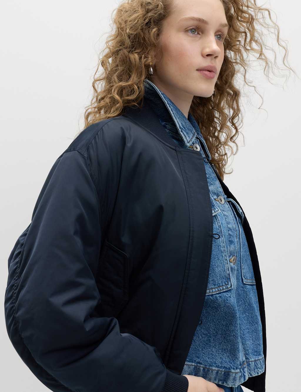 Marks & Spencer M&S Flight Bomber Jacket Midnight Navy - 2