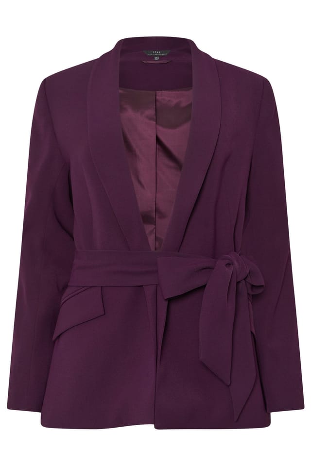 Star By Julien Macdonald Star by Julien Macdonald Women's Tailored Belted Blazer Jacket in Purple - 2